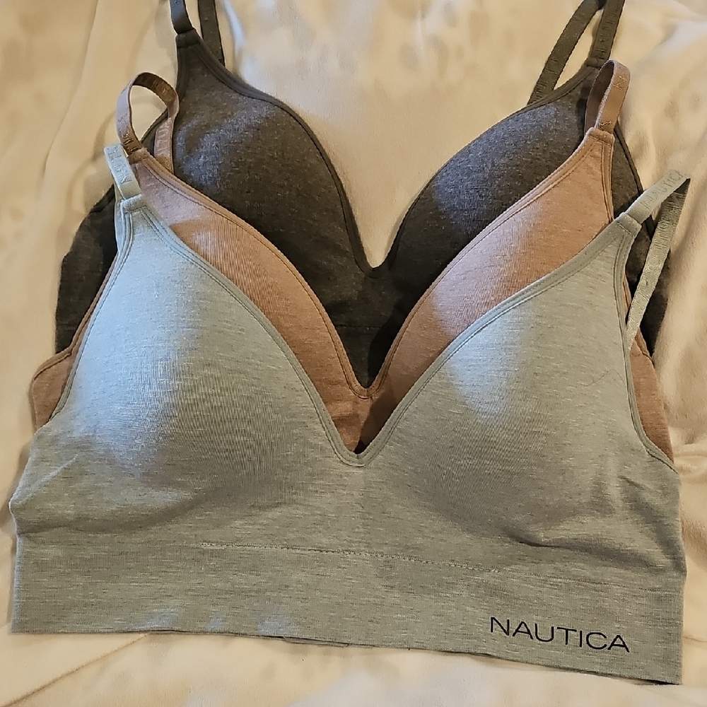 Nautica Cotton Bralette Three Pack 36B Like New